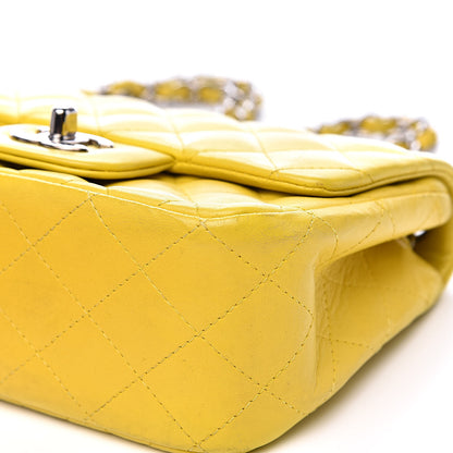 Chanel Lambskin Quilted Mini Square Flap Yellow 10 of 16