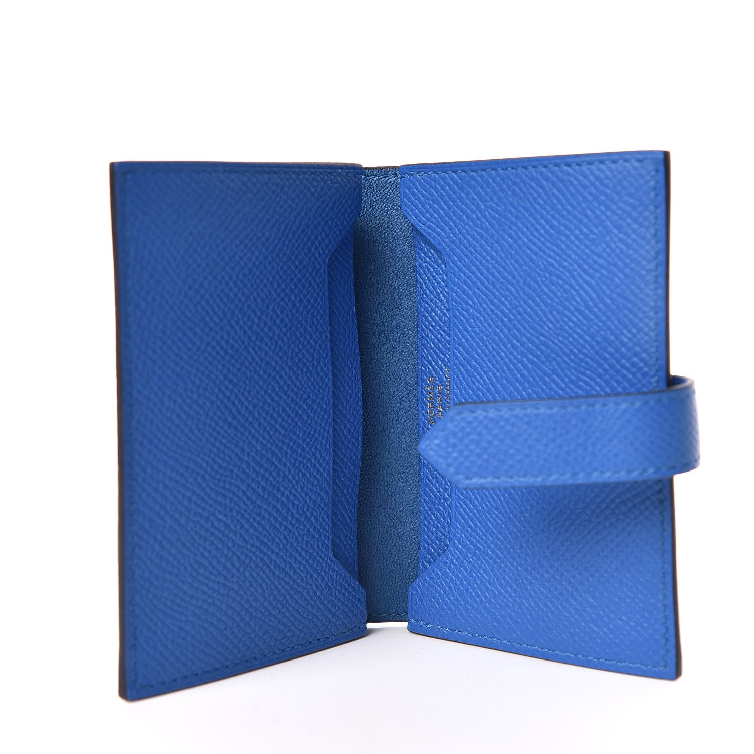 Hermes Epsom Bearn Card Holder Wallet Bleu Zellige 5 of 10