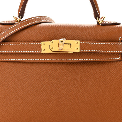 Hermes Epsom Mini Kelly Sellier 20 Gold 7 of 10