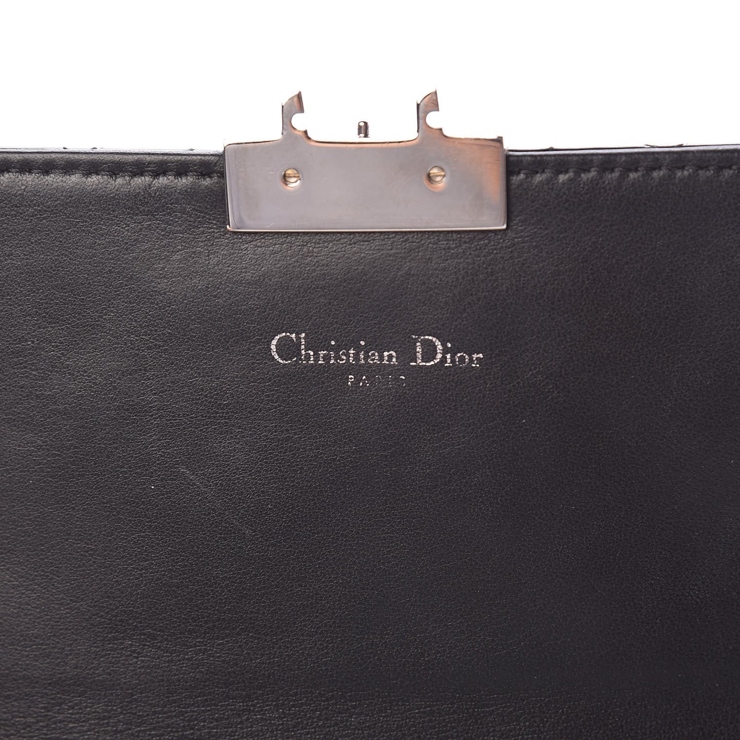 Patent Cannage Miss Dior Promenade Pouch Black