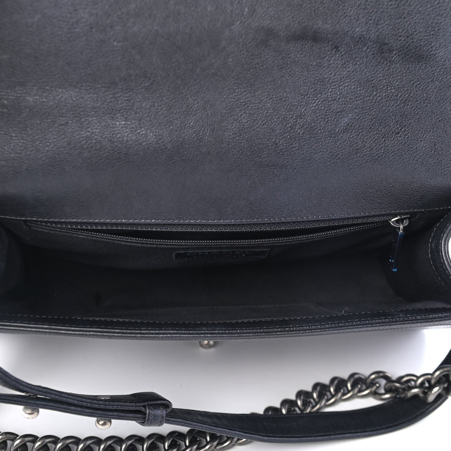 Chanel Grained Calfskin Quilted New Medium Boy Flap Black 4 of 4