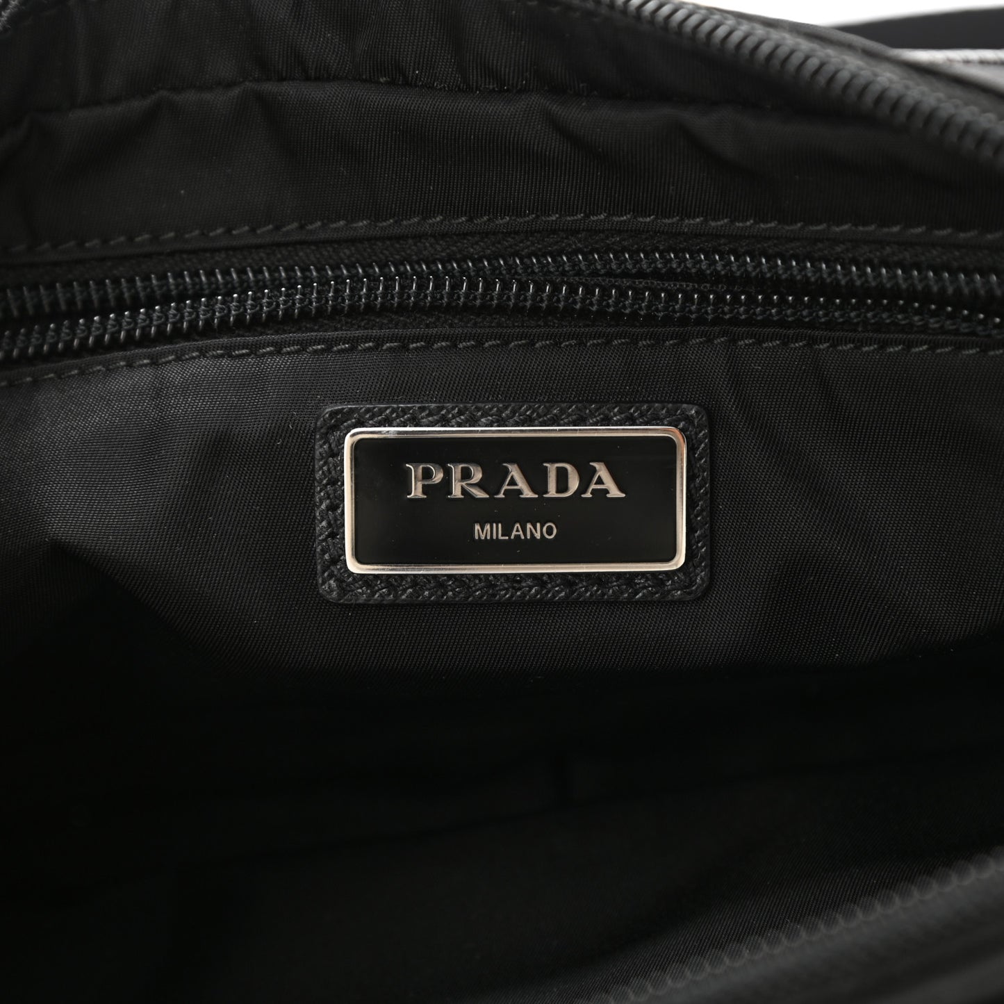 Tessuto Nylon Saffiano Belt Bag Black