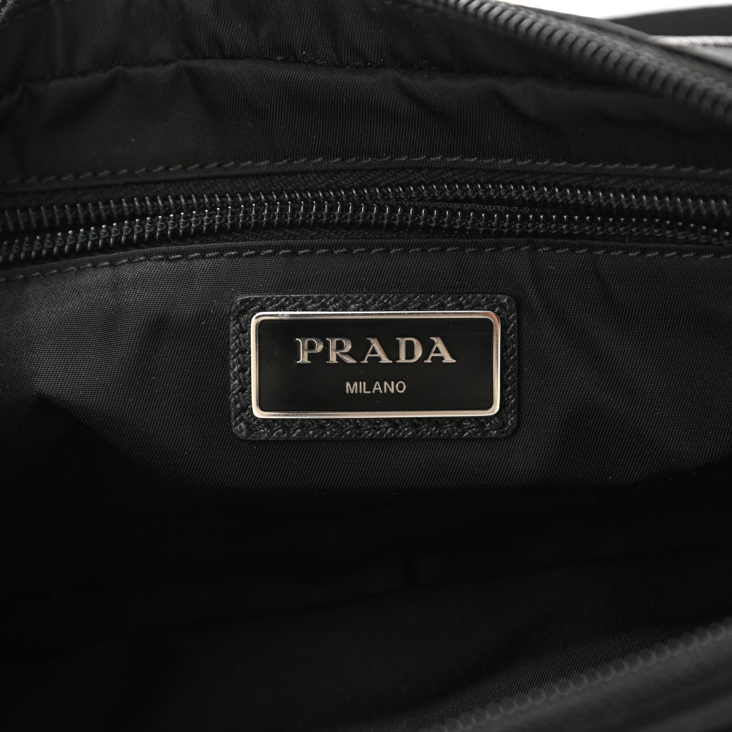 Prada Tessuto Nylon Saffiano Belt Bag Black 7 of 12