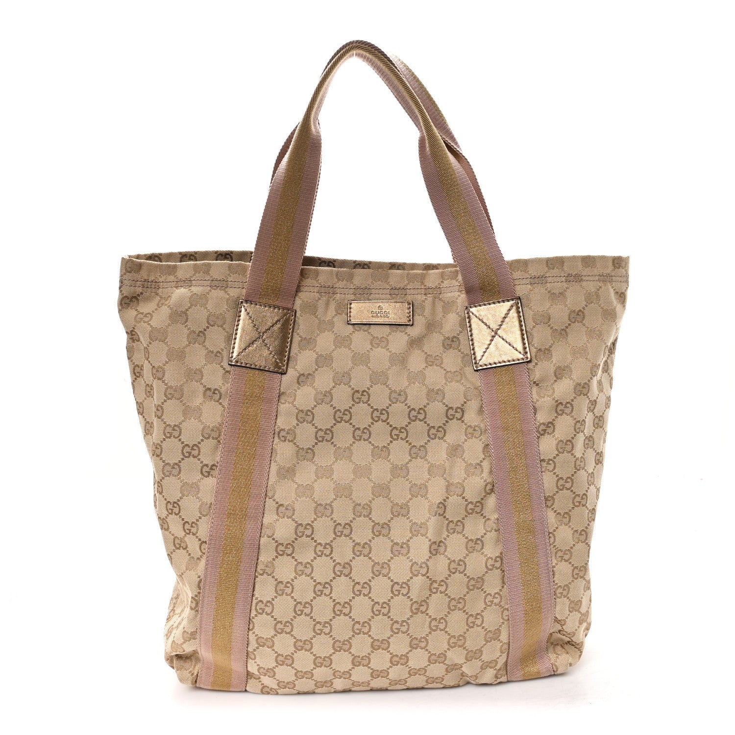 Gucci Monogram Medium Web Tote Pink Gold 1 of 9
