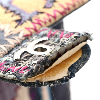 Chanel Denim Tweed Patchwork Jumbo Single Flap Multicolor 8 of 13