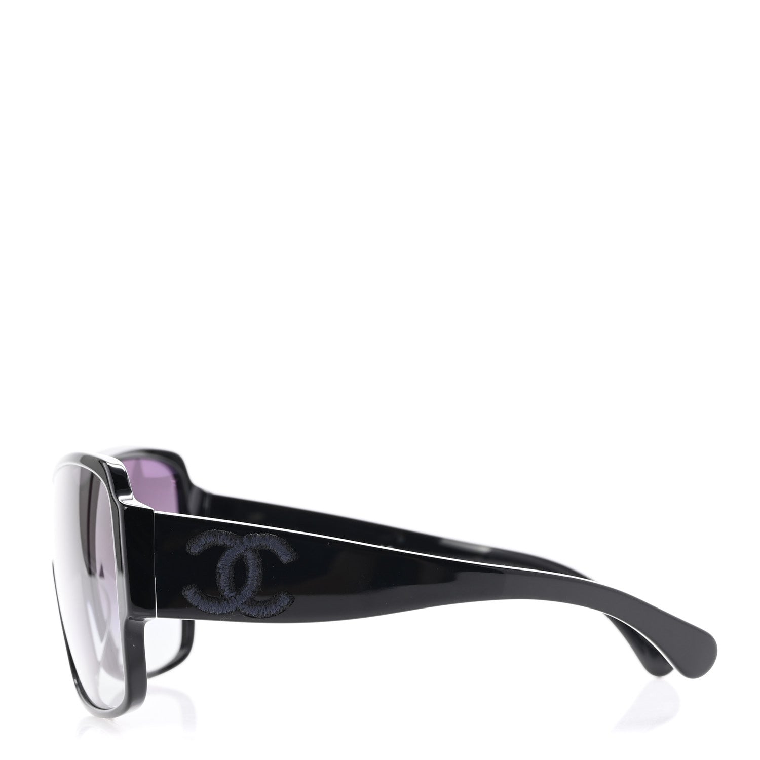 Chanel Acetate Shield Sunglasses 5449-A Black 3 of 8