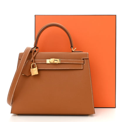 Hermes Epsom Kelly Sellier 25 Gold 11 of 11
