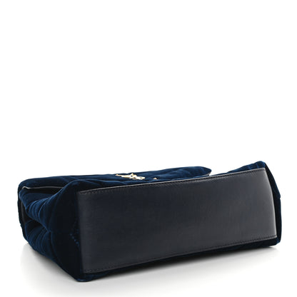 Saint Laurent Velvet Y Quilted Monogram Small Loulou Chain Satchel Medium Blue 4 of 11