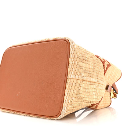 Louis Vuitton Raffia Calfskin Monogram Neonoe MM Tan 9 of 10