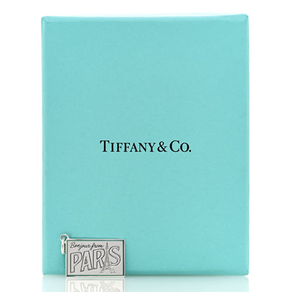 Tiffany Sterling Silver Enamel Paris Postcard Charm Blue 4 of 4