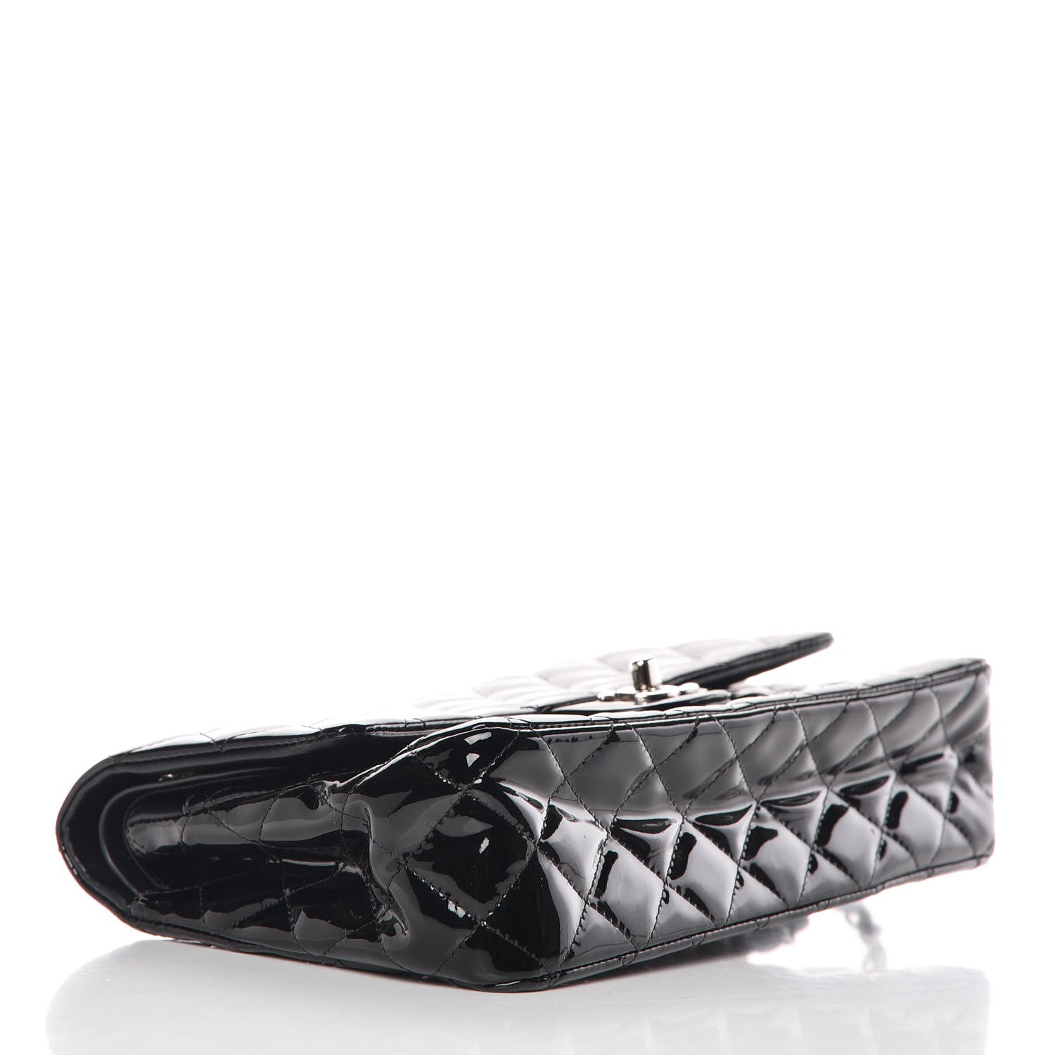 Chanel Patent Quilted Medium Double Flap Black 5 of 17