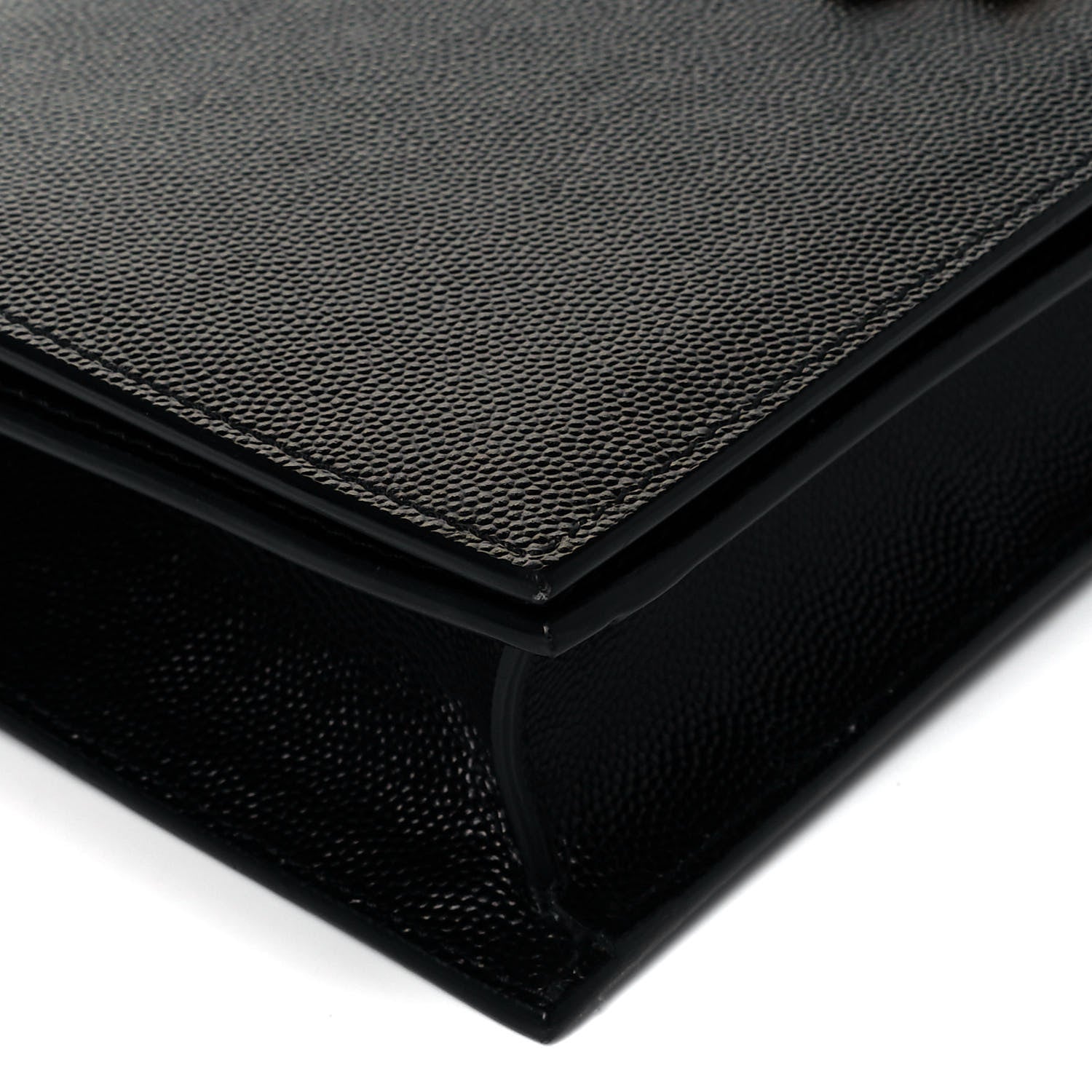 Saint Laurent Grain De Poudre Classic Monogram Kate Clutch Black 7 of 7