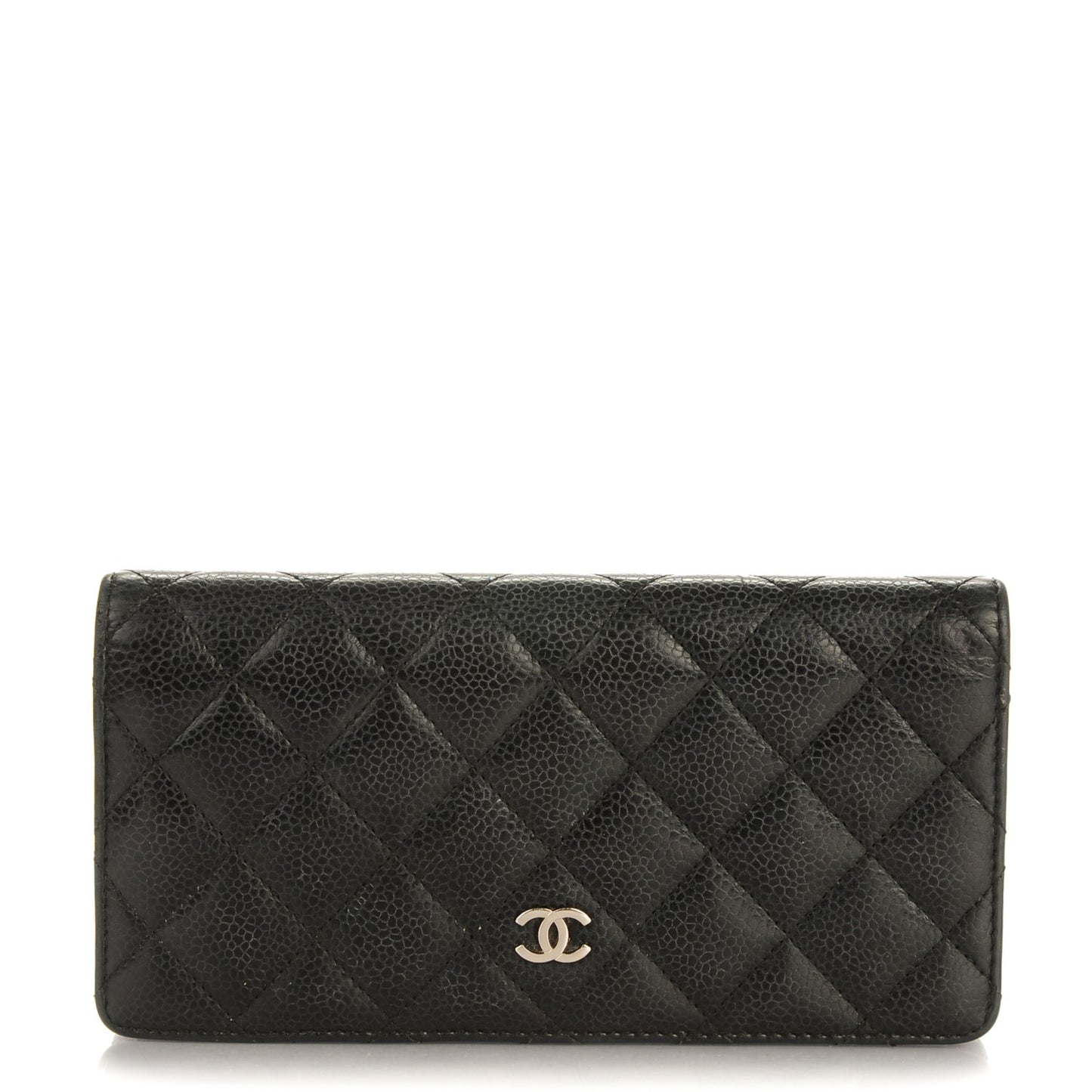 Caviar Quilted Yen Wallet Black