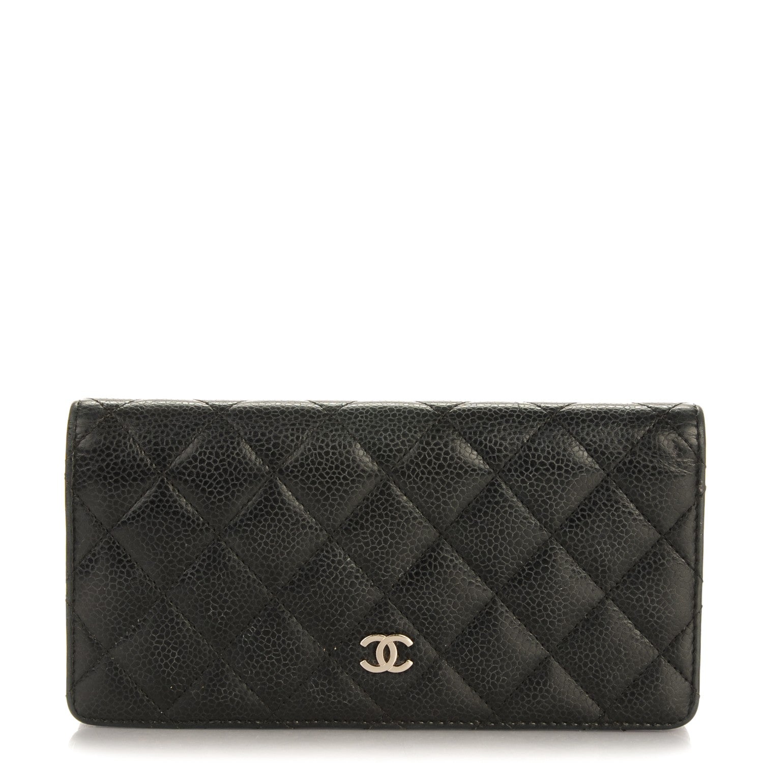 Chanel Caviar Quilted Yen Wallet Black 1 of 9