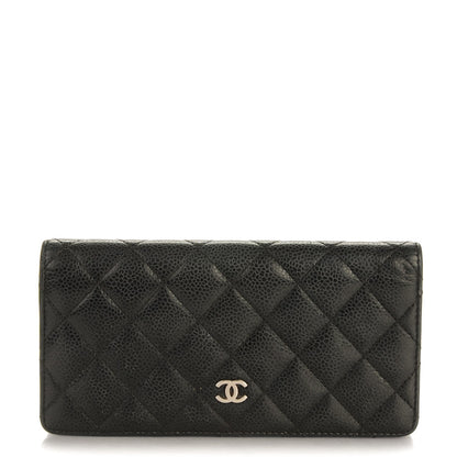 Chanel Caviar Quilted Yen Wallet Black 1 of 9