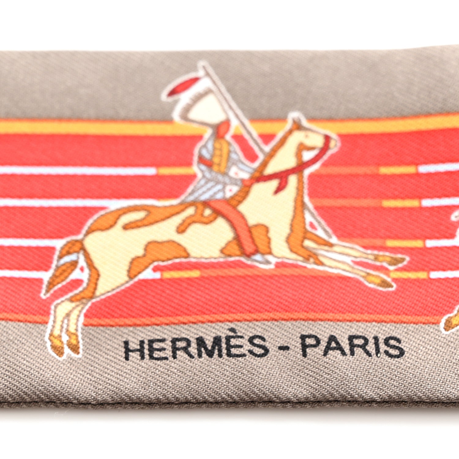 Hermes Silk Pani La Shar Pawnee Twilly Etoupe Rouge Orange 2 of 4