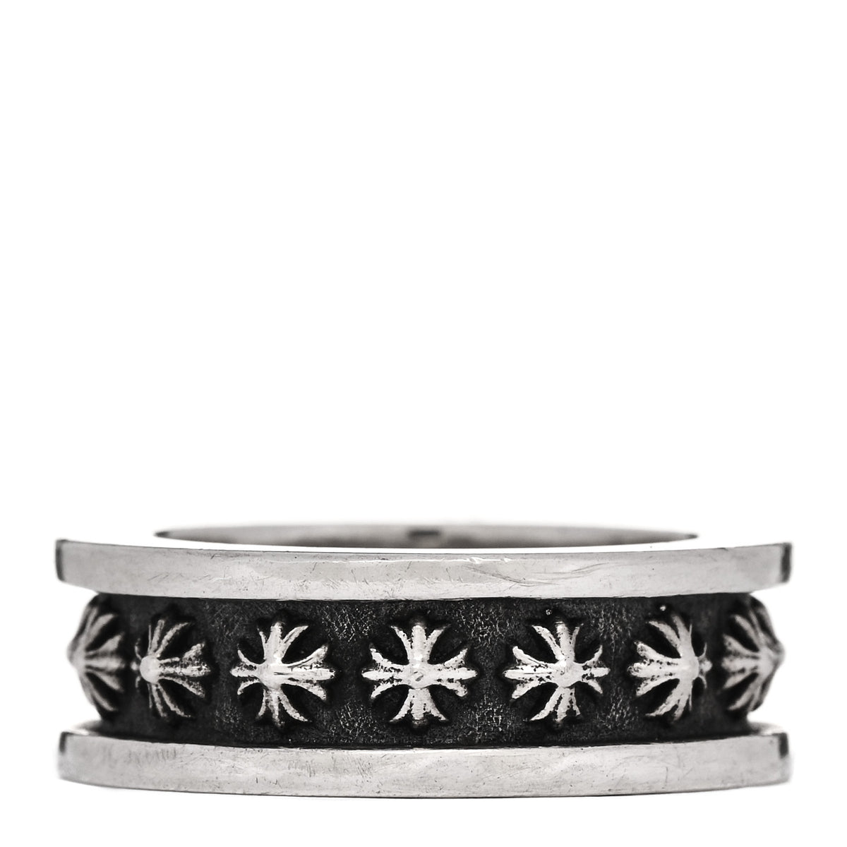 Sterling Silver Maltese Cross Band Ring 53 6.5