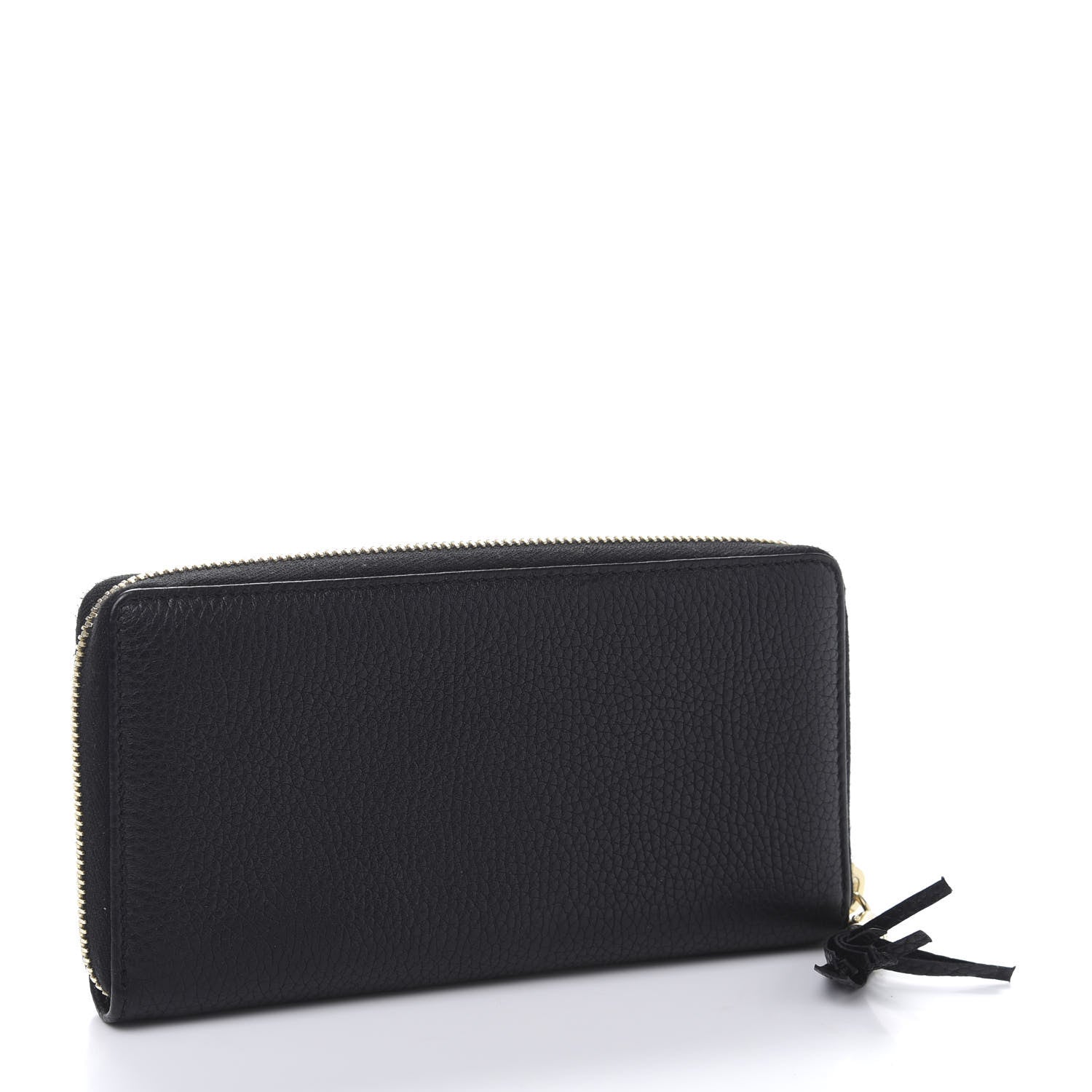 Gucci Pebbled Calfskin Soho Zip Around Wallet Black 3 of 9