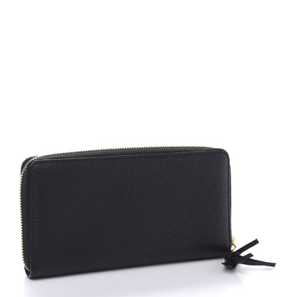 Gucci Pebbled Calfskin Soho Zip Around Wallet Black 3 of 9