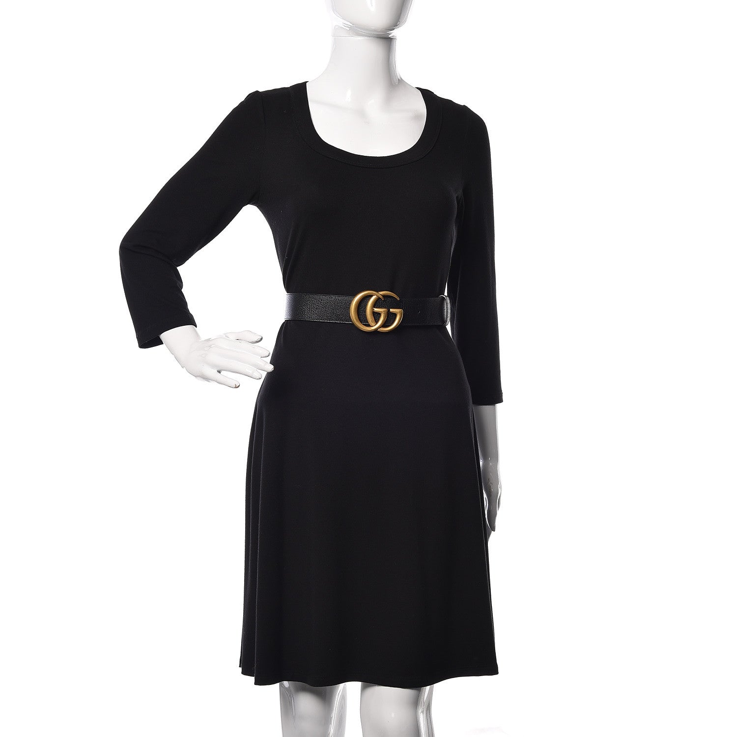 Gucci Textured Calfskin Double G 40mm Belt 95 38 Black 2 of 7