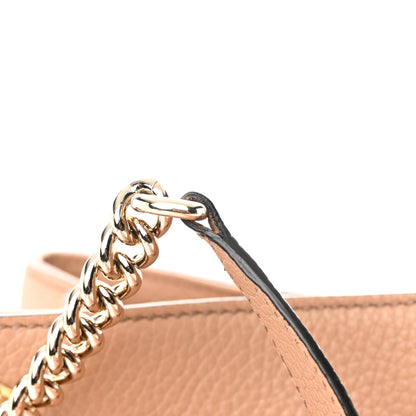 Gucci Pebbled Calfskin Medium Soho Chain Shoulder Bag Camelia 12 of 14