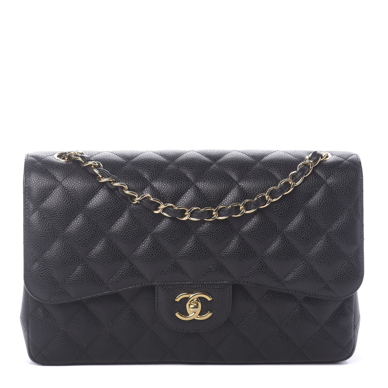 Chanel Caviar Quilted Jumbo Double Flap Black 1 of 10