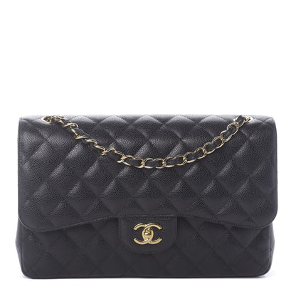 Chanel Caviar Quilted Jumbo Double Flap Black 1 of 10