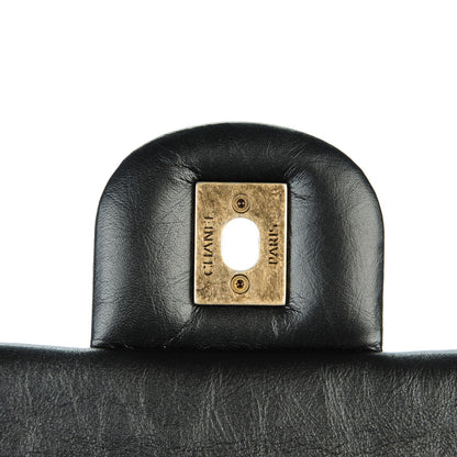 Chanel Aged Calfskin Quilted Medium Medallion Flap Black 8 of 8
