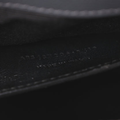 Saint Laurent Grain De Poudre Textured Mixed Matelasse Triquilt Medium Monogram Satchel Dark Smog 7 of 11