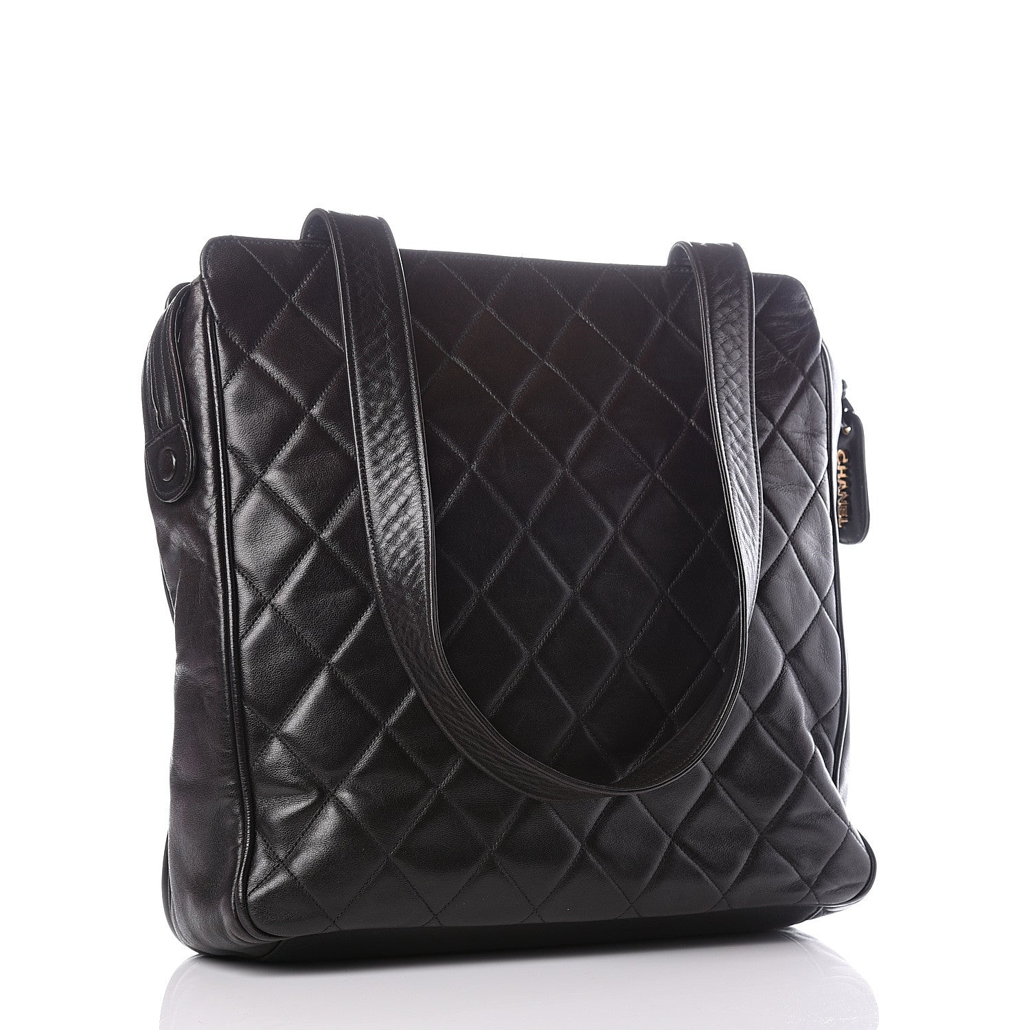 Chanel Lambskin Quilted CC Shoulder Bag Black 2 of 13