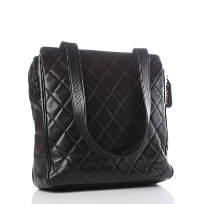 Chanel Lambskin Quilted CC Shoulder Bag Black 2 of 13
