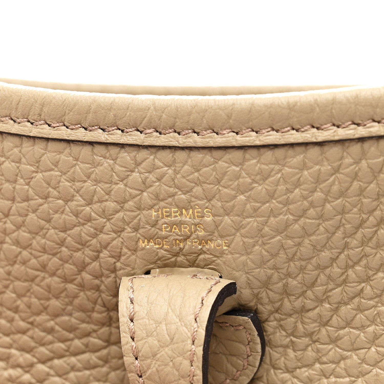 Hermes Taurillon Clemence Evelyne TPM Beige Marfa 1866599