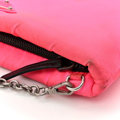 Prada Tessuto Nylon Soft Padded Crossbody Clutch Rosa Fluo 10 of 12