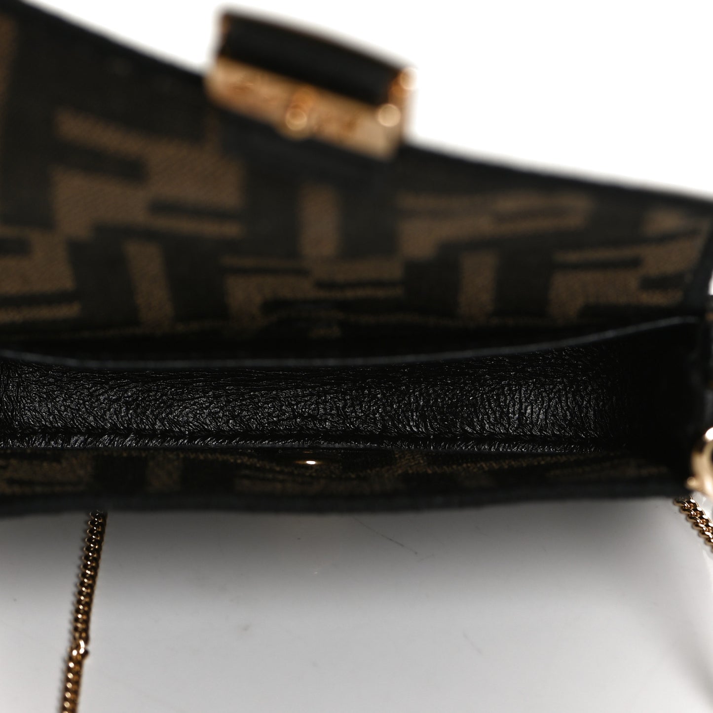 Fabric Jacquard FF 1974 Nano Baguette Charm Tobacco Moro Black