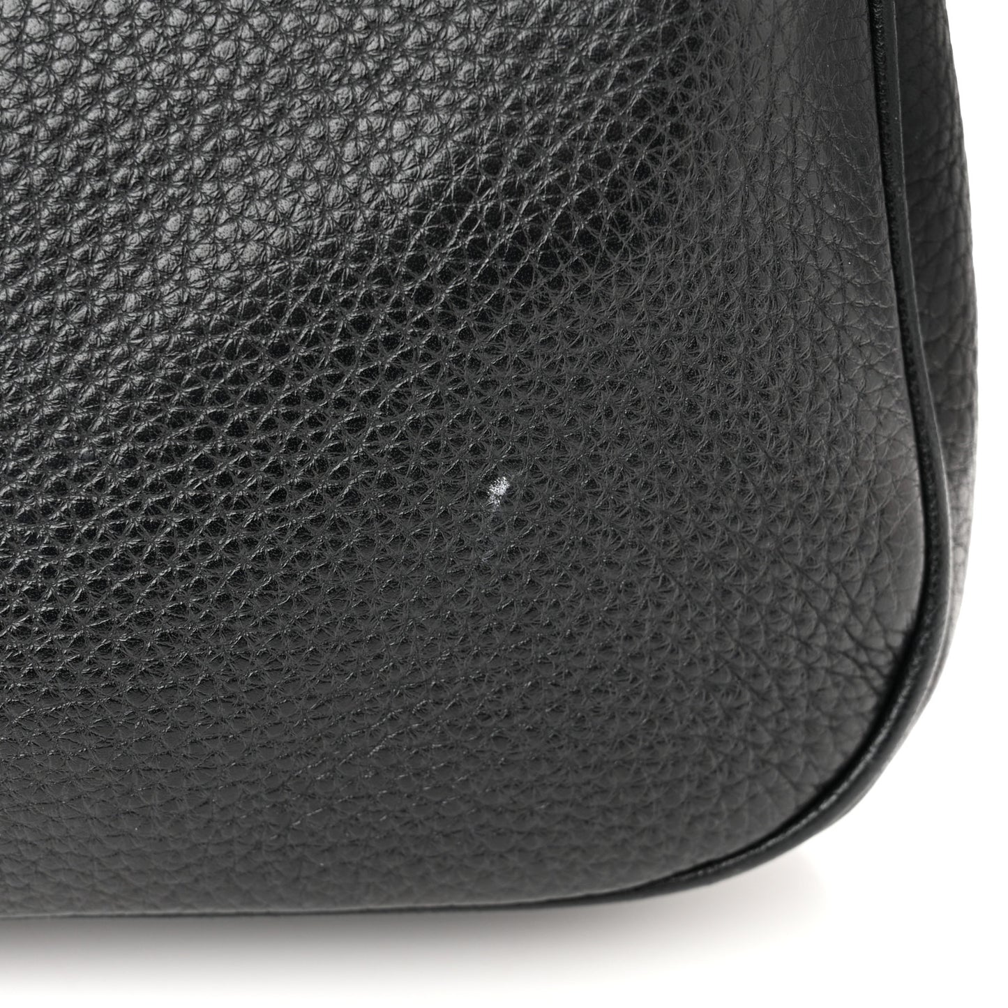 Pebbled Calfskin Medium Soho Flap Crossbody Black
