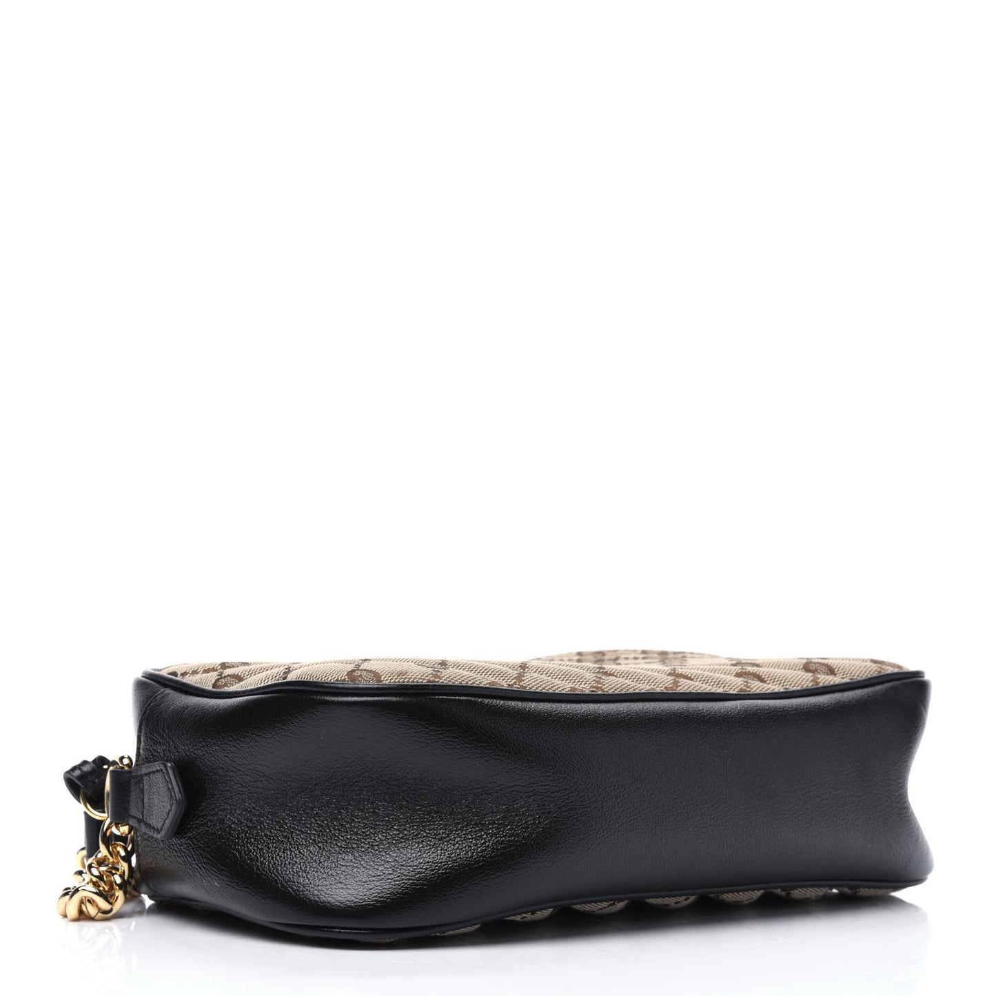 Monogram Matelasse Diagonal Small GG Marmont Chain Shoulder Bag Beige Black