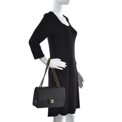 Chanel Lambskin Quilted Medium Double Flap Black 2 of 13