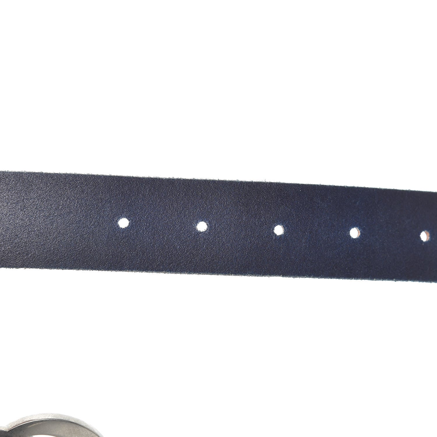 Gucci Cuoio Toscano Nickel Double G 30mm Belt 90 36 Blue 6 of 7