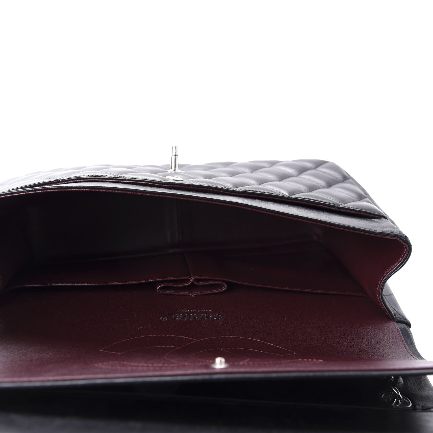 Chanel Lambskin Quilted Jumbo Double Flap Black 6 of 14