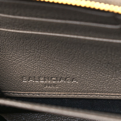 Balenciaga Chevre Gold Metallic Edge Hardware Zip Around Wallet Gris Taupe 6 of 8