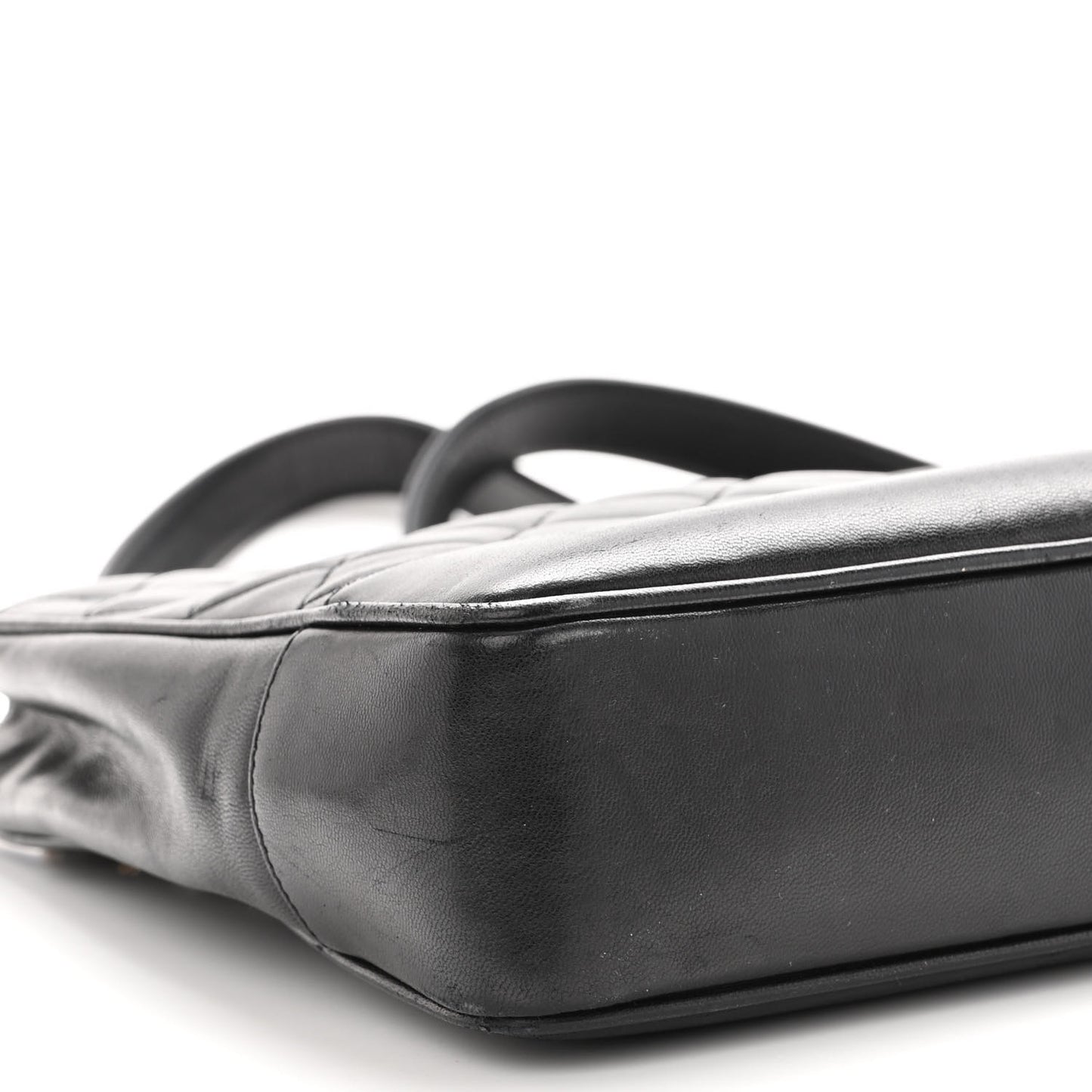 Lambskin Quilted Shoulder Bag Black