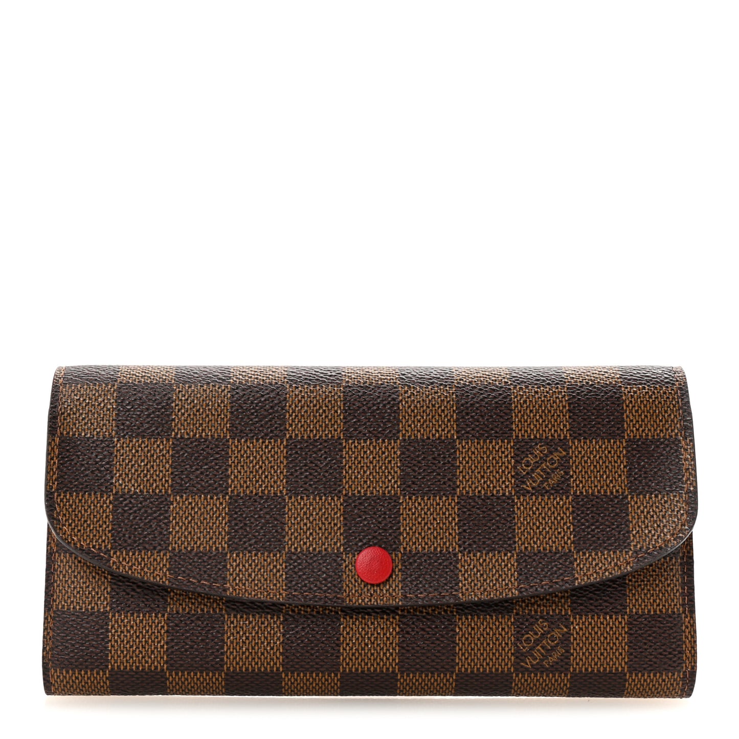 Damier Ebene Emilie Wallet Red