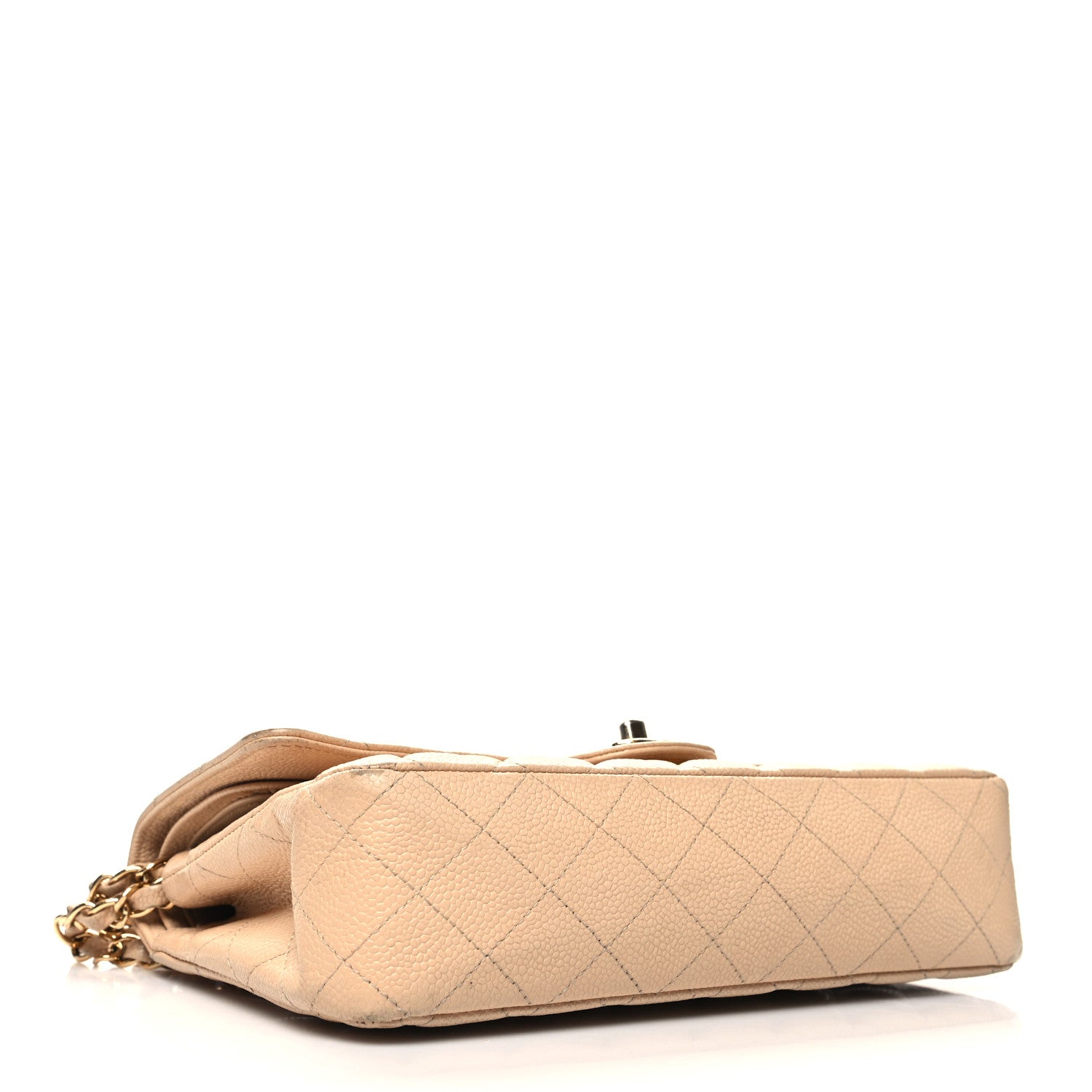 Chanel Caviar Quilted Medium Double Flap Beige 3 of 16