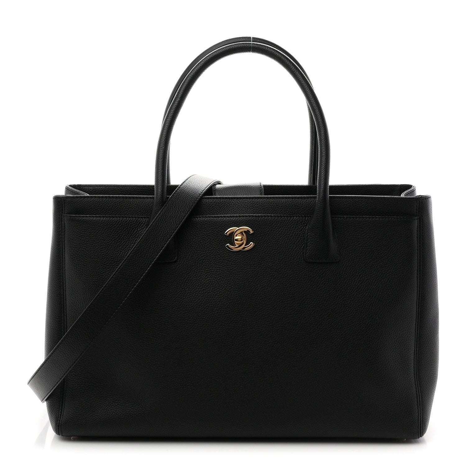 Chanel Calfskin Cerf Executive Shopper Tote Black 1 of 11