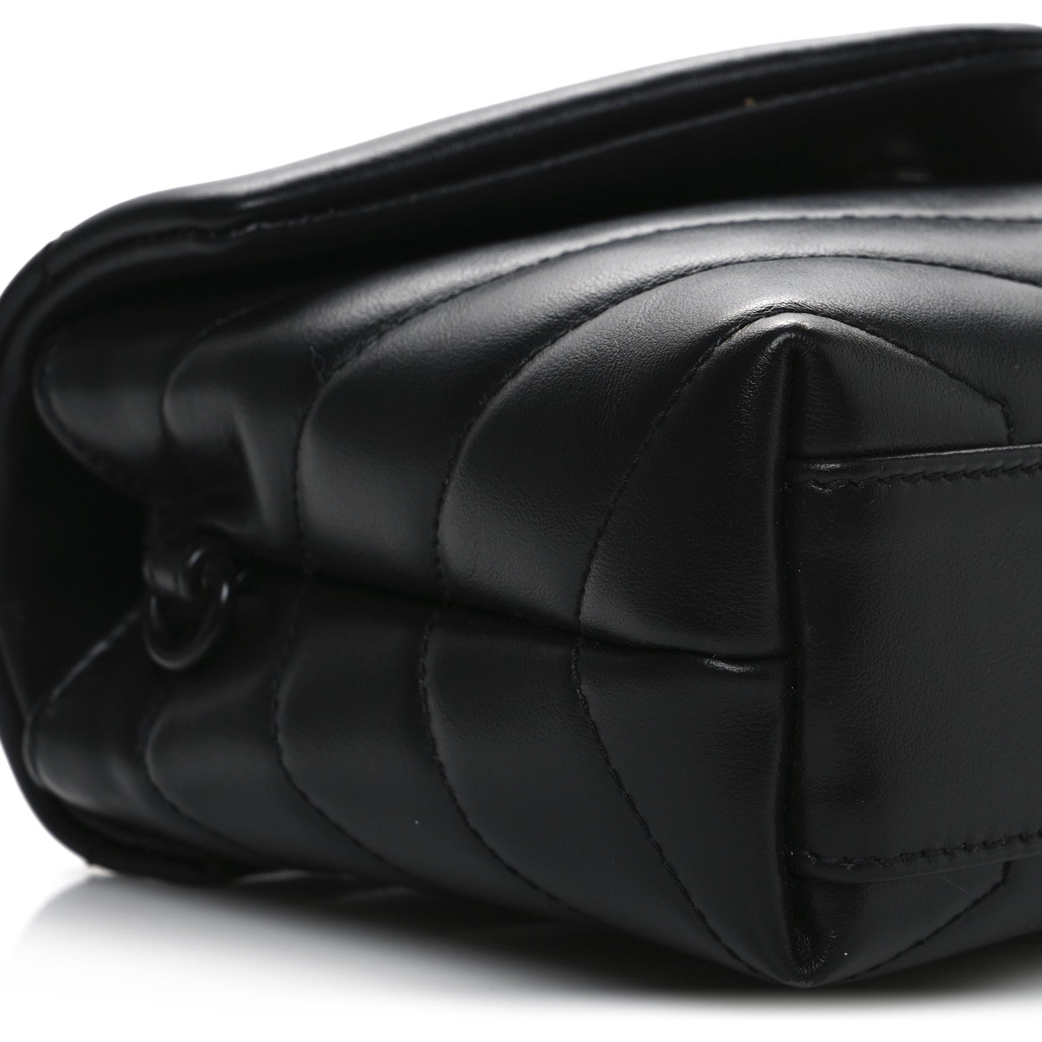 Saint Laurent Calfskin Y Quilted Monogram Monochrome Toy Loulou Crossbody Bag Black 10 of 13