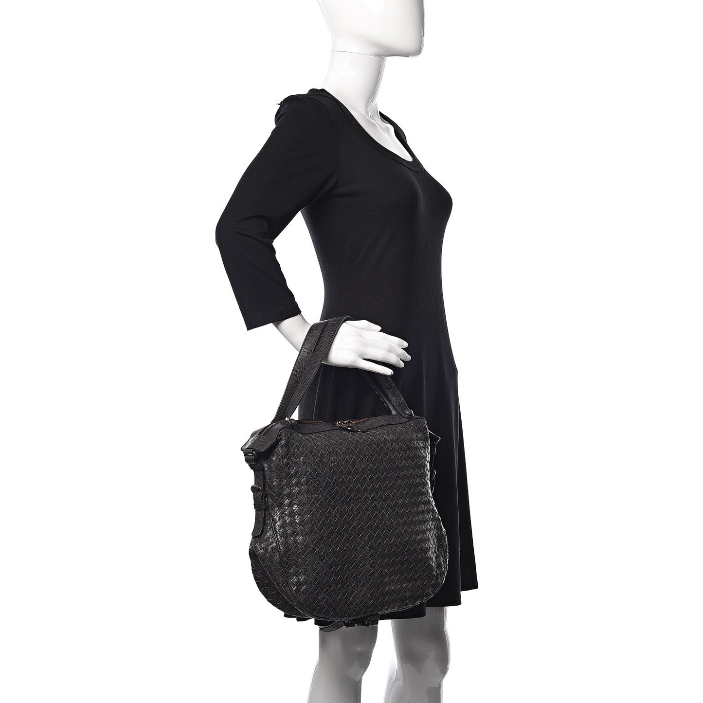 Goatskin Intrecciato Belly 76 Bag Matita