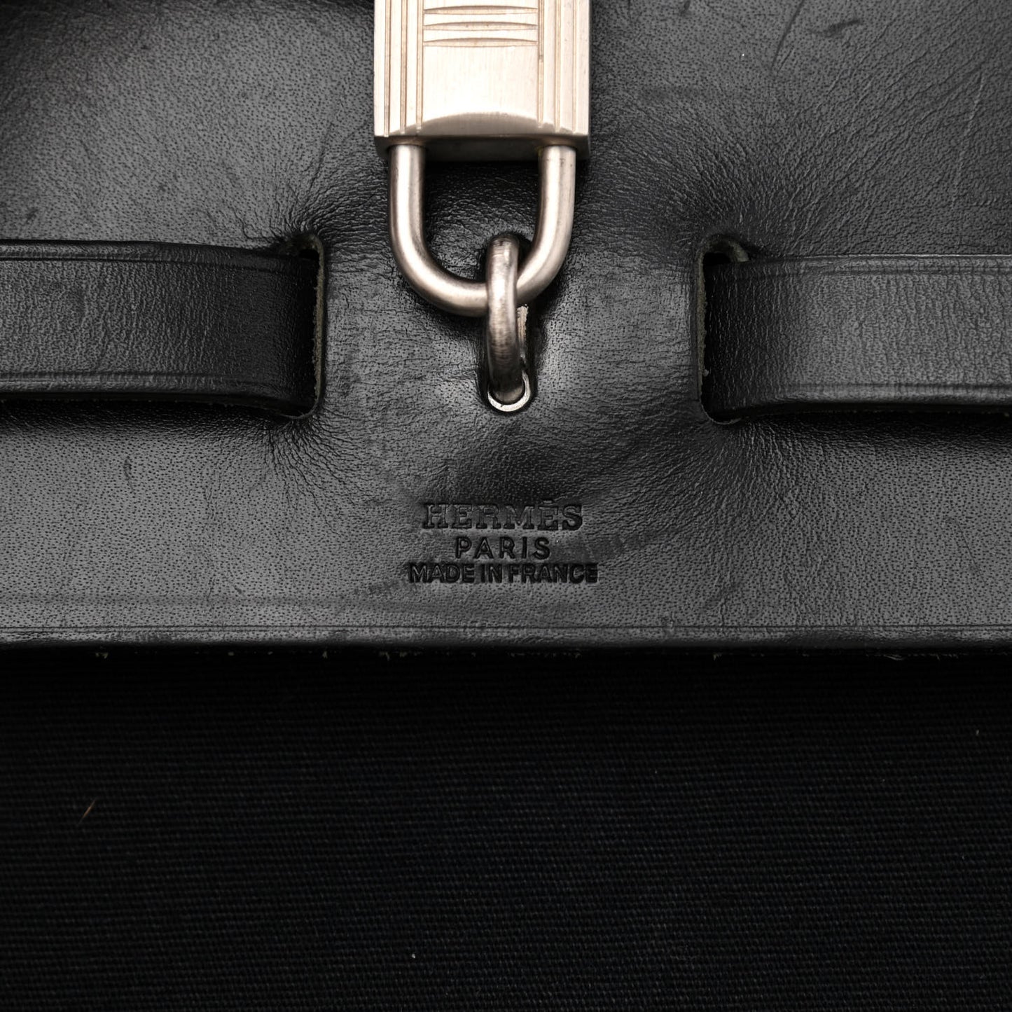Toile Vache Calfskin Herbag 30 PM Backpack Black