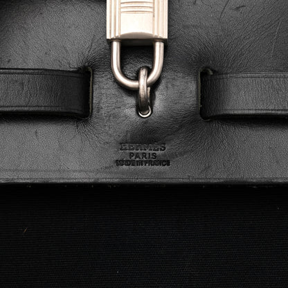 Hermes Toile Vache Calfskin Herbag 30 PM Backpack Black 9 of 18