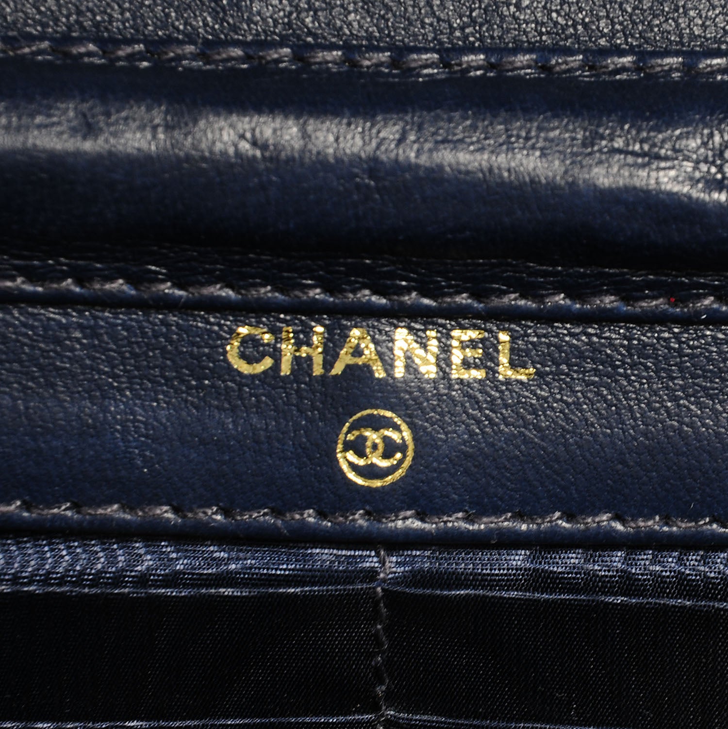 Chanel Denim Wallet on Chain WOC Blue 6 of 8