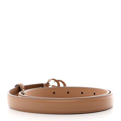 Gucci Azalea Calfskin Enamel Monochrome Double G 20mm Belt 85 34 Camelia 2 of 5